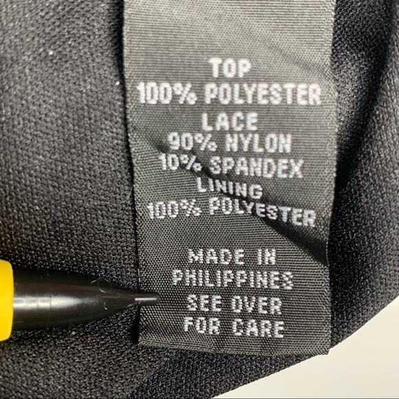 IZ BYER Top Sleeveless Black and White Size S Front Ruffles Lace o… - Picture 10 of 10